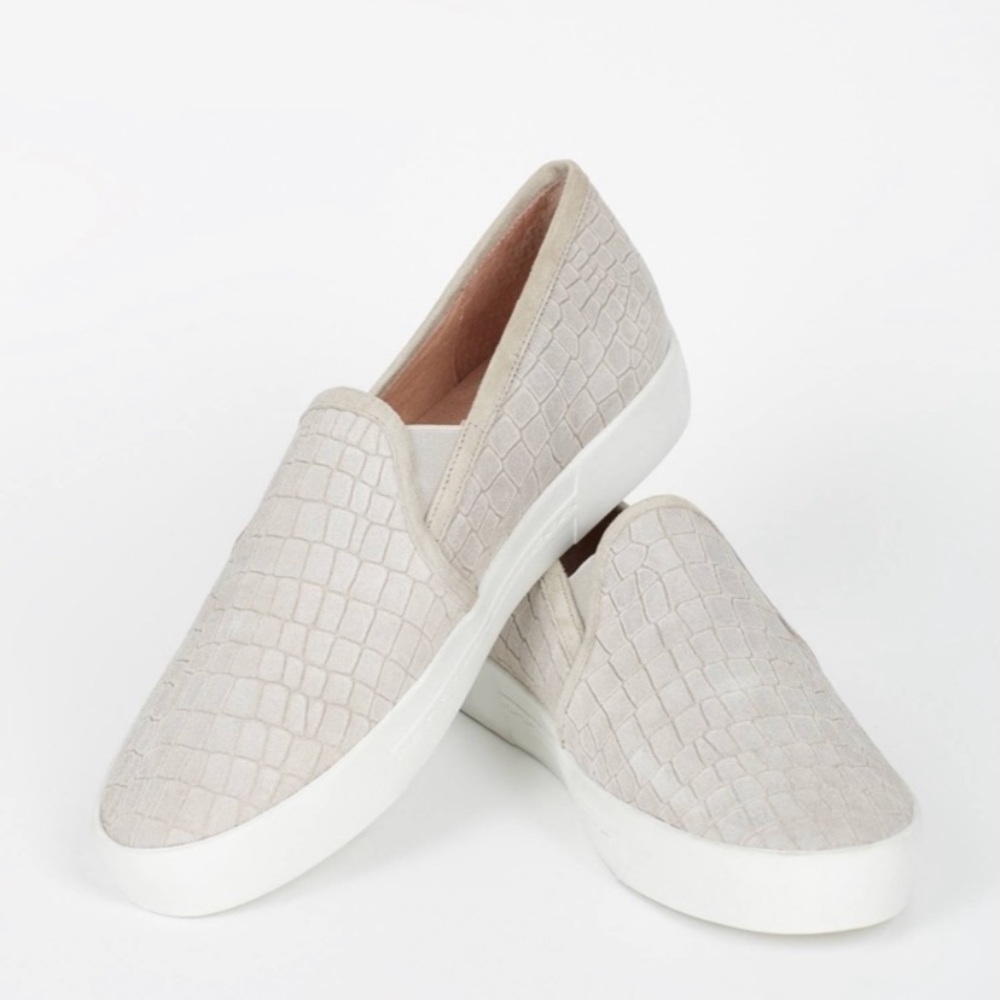 Joie Kidmore Leather Loafer Crocodile Grey Cream
